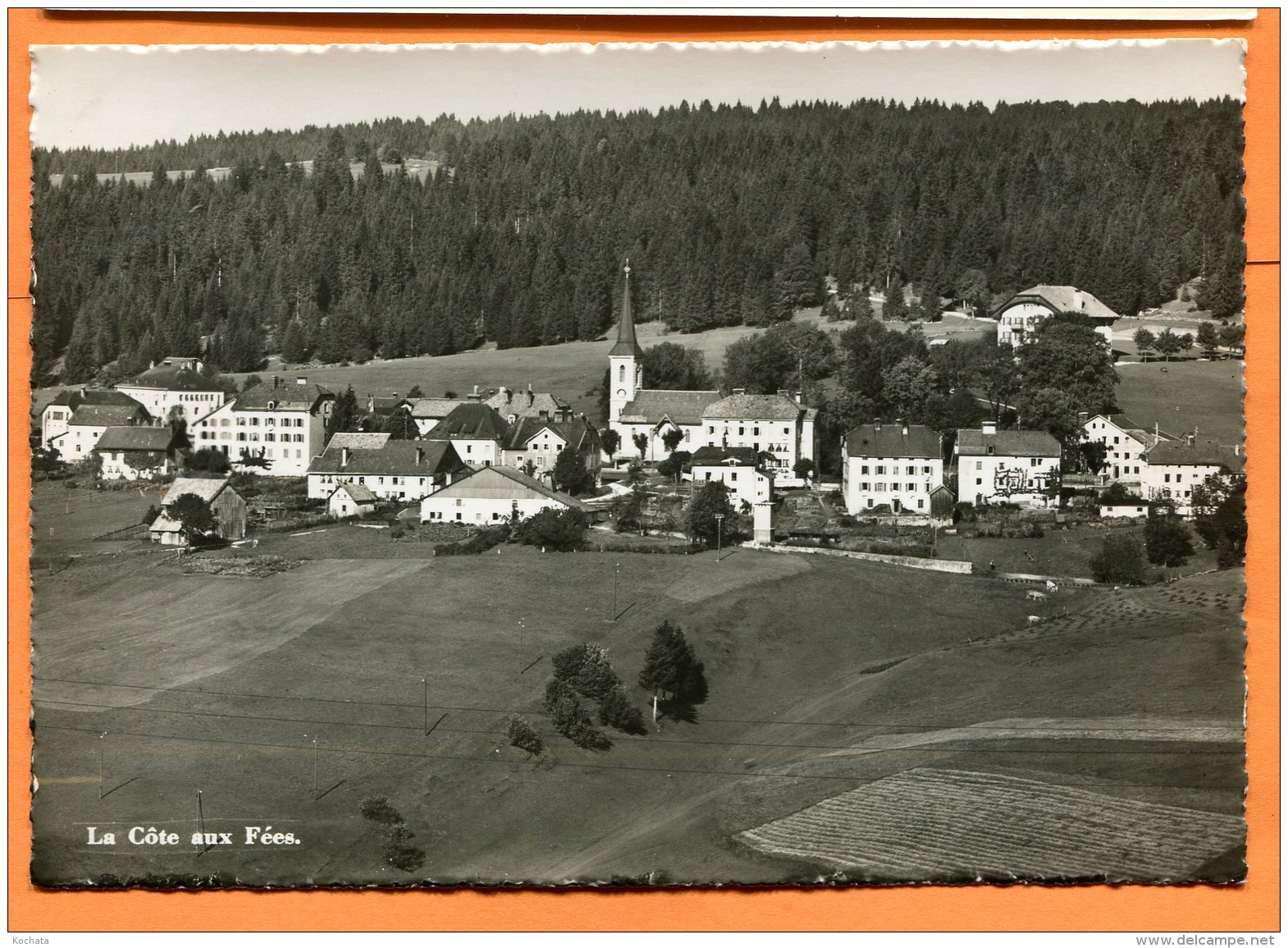 CAL1120, La Côte Aux Fées, 7135, édit. Dériaz, GF, Circulée 1939 Sous Enveloppe - La Côte-aux-Fées