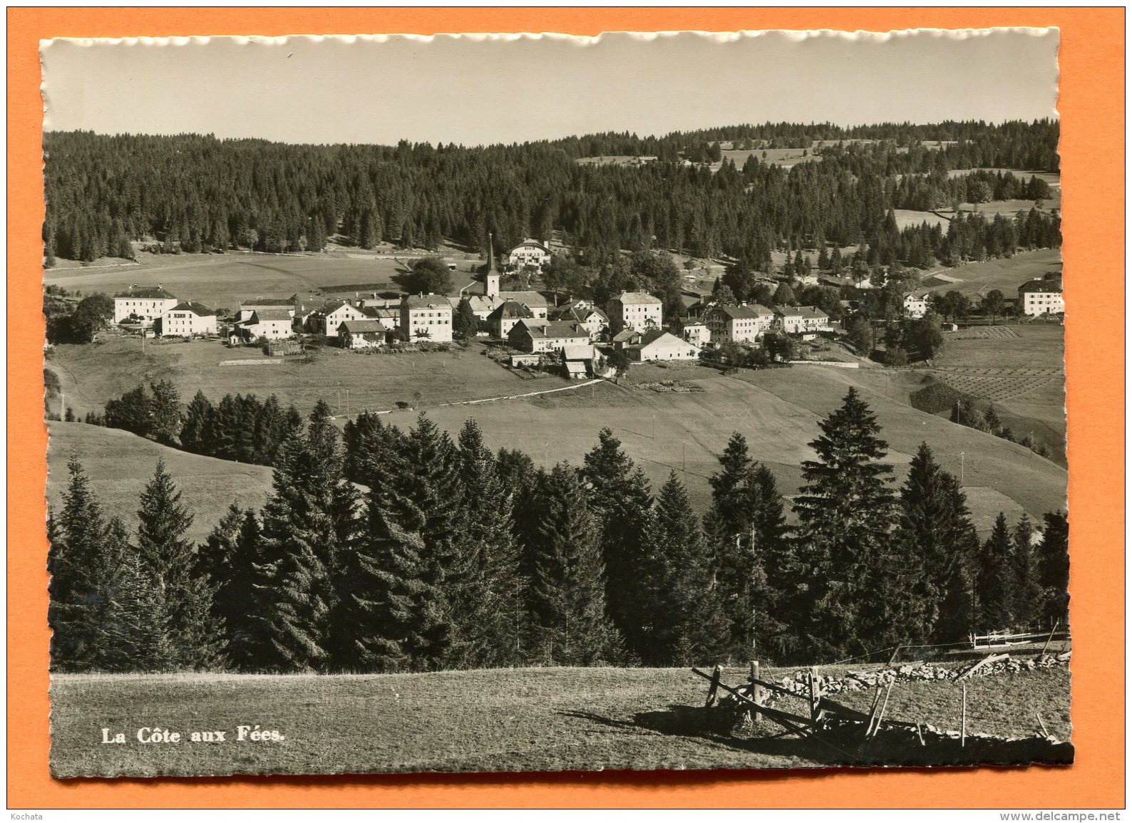 CAL1123, La Côte Aux Fées, 7133, édit. Dériaz, GF, Circulée 1938 Sous Enveloppe - La Côte-aux-Fées