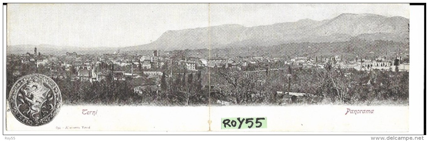 Umbria-terni Veduta Panorama Panoramico Di Terni Primi 900 (cart.doppia) - Terni