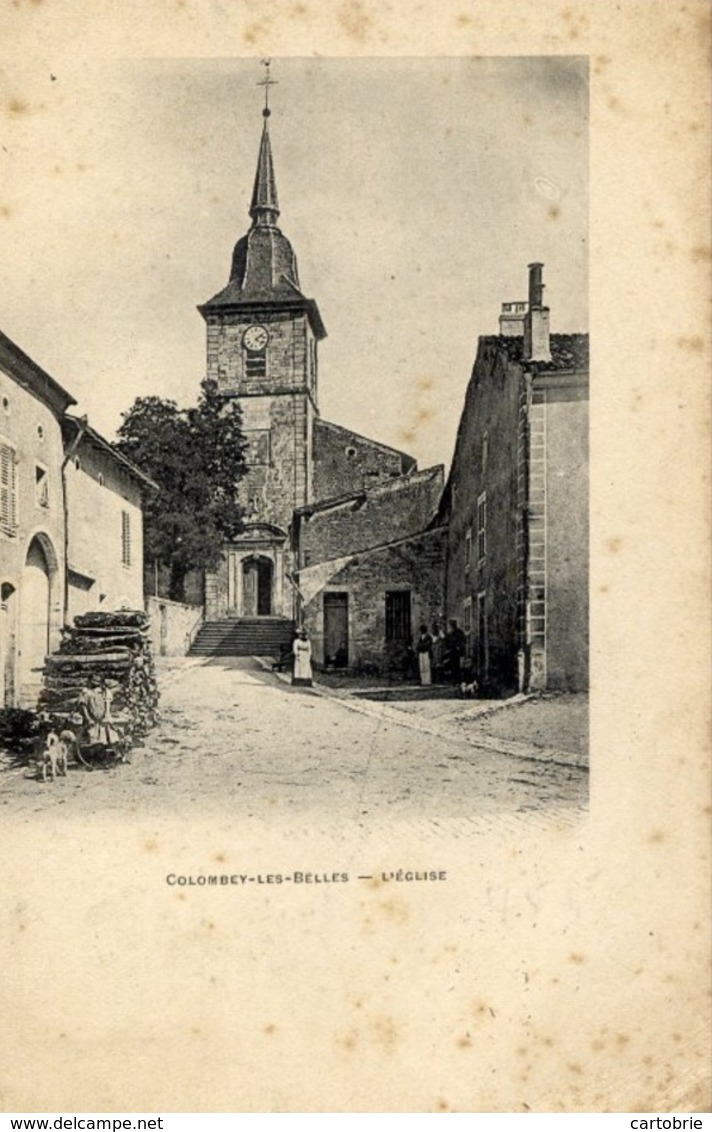 54 COLOMBEY-LES-BELLES - L'Eglise - Carte Précurseur - Animée - 1902 - Colombey Les Belles