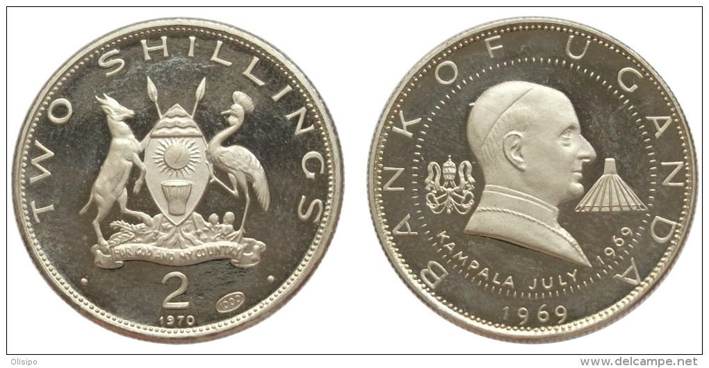2 Shillings 1970 Proof (Uganda) Silver - Uganda