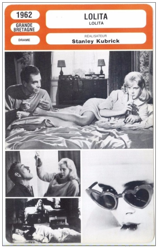 Fiche De Mr Cinéma LOLITA - Réalisateur Stanley Kubrick - UK 1962 - Altri & Non Classificati