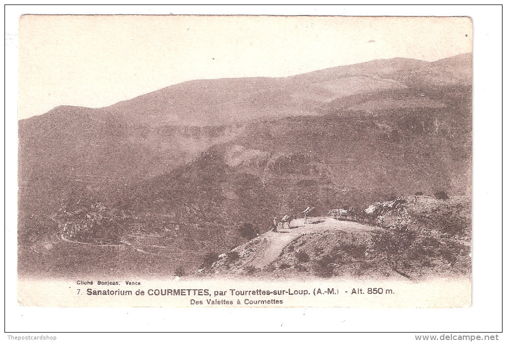 CPA 06 SANATORIUM DE COURMETTES PAR TOURRETTES SUR LOUP -DES VALETTES A COURMETTES-CARTE ANIMEE  Non écrite - Other & Unclassified