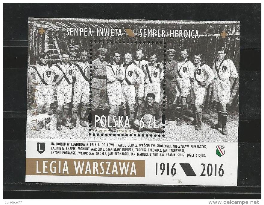 Poland 2016 - Cent. Of Legia Warszawa Club Souvenir Sheet Mnh - Neufs