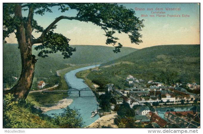 DE BAD KARLSHAFEN / Blick Von Pfarrer Fracke's Eiche / CARTE COULEUR - Bad Karlshafen