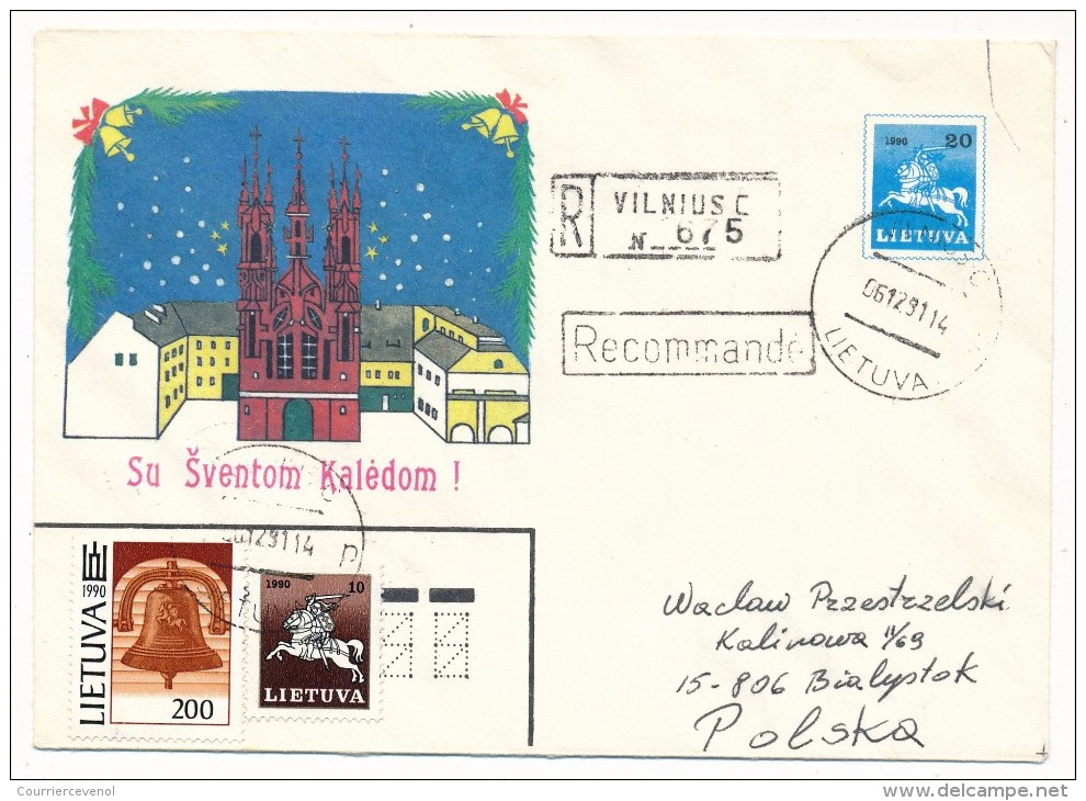 LITUANIE - 6 Enveloppes - Entiers Avec Affranchissements Complémentaires - 1990/1991 - Lituania
