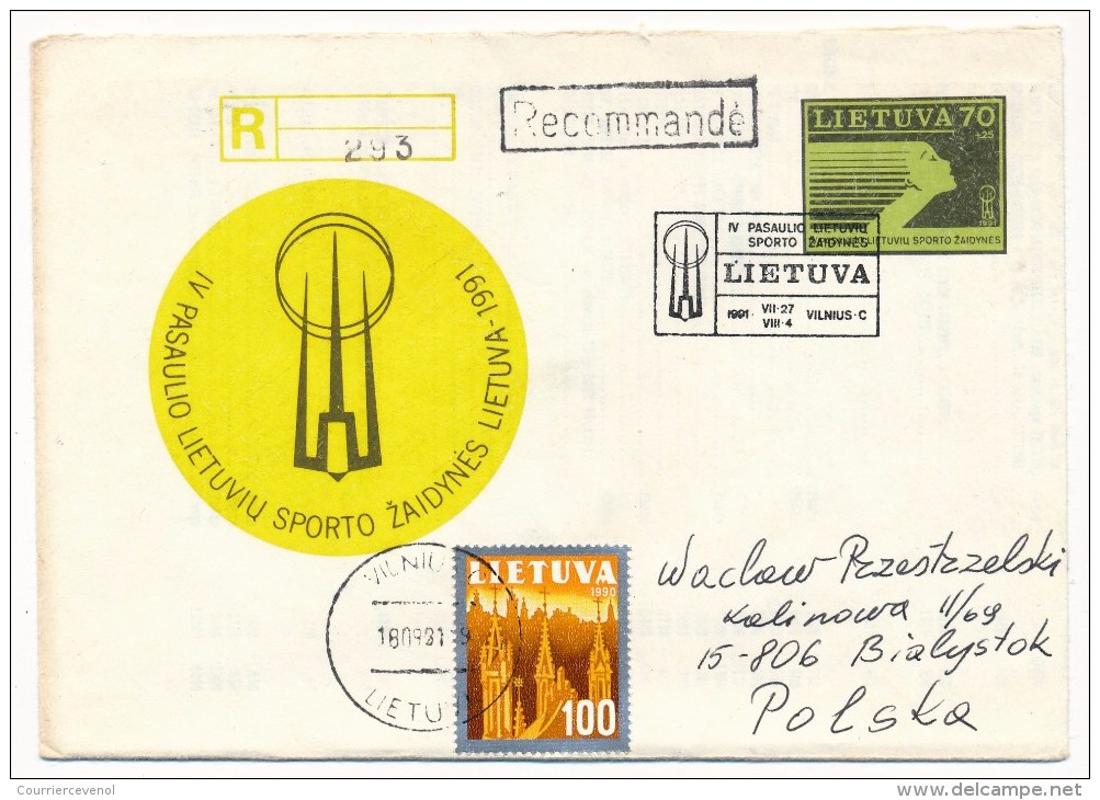 LITUANIE - 6 Enveloppes - Entiers Avec Affranchissements Complémentaires - 1990/1991 - Lithuania