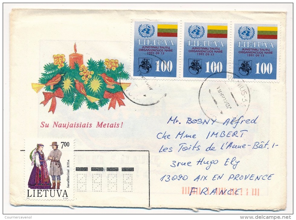 LITUANIE - 8 Enveloppes - Affranchissements Divers - Années 90 - Litouwen