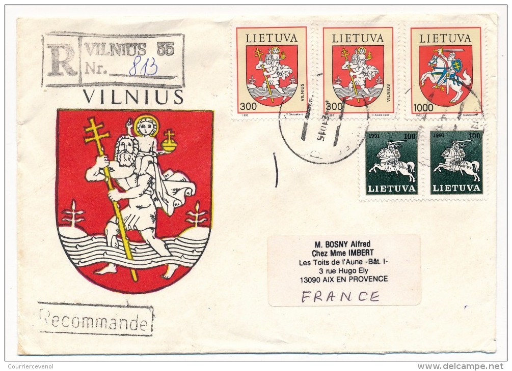 LITUANIE - 8 Enveloppes - Affranchissements Divers - Années 90 - Lithuania
