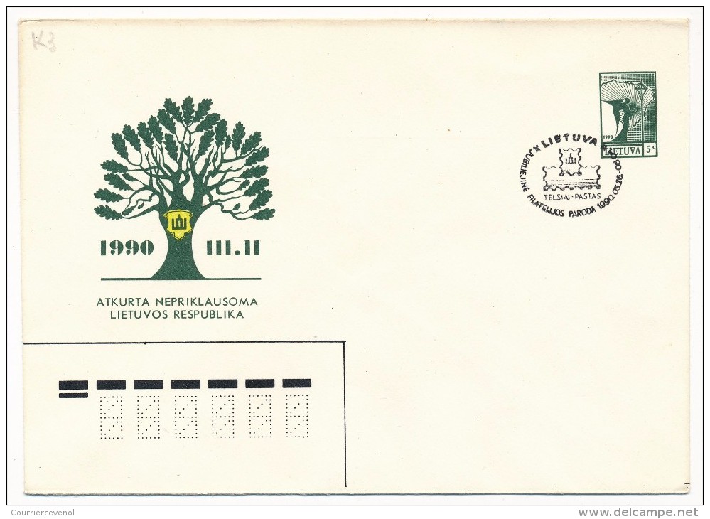 LITUANIE - 8 Enveloppes - Entiers Postaux Oblitérées, Dont Affranchissements Complémentaires - Lithuania