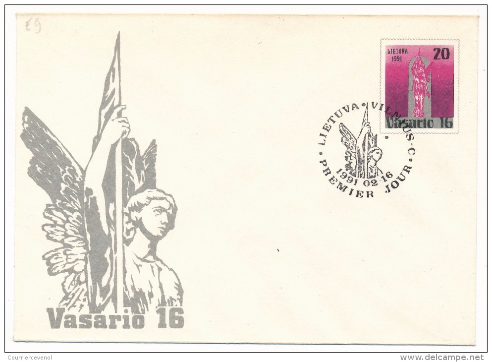LITUANIE - 8 enveloppes - Entiers postaux oblitérées, dont affranchissements complémentaires