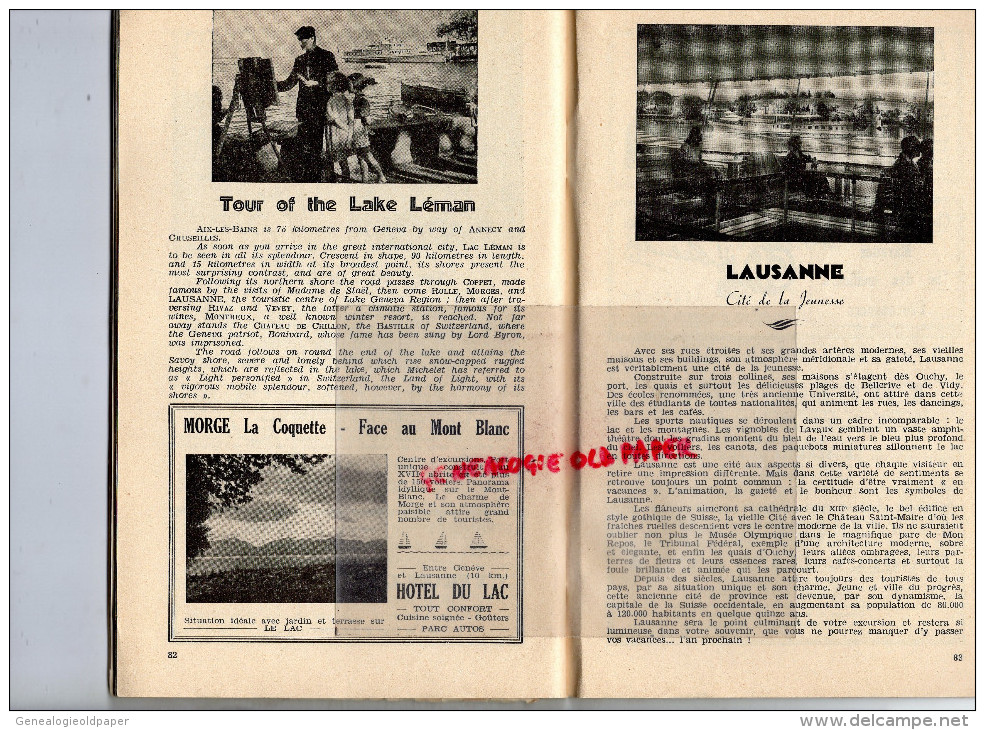 73 - AIX LES BAINS - DEPLIANT TOURISTIQUE EXCURSIONS EN SAVOIE-DAUPHINE-SUISSE-AGENCE MARIN-AIR FRANCE-1955