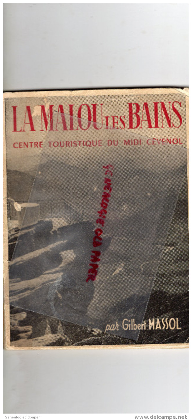 34 - LAMALOU LES BAINS-DEPLIANT TOURISTIQUE DU MIDI CEVENOL-LIBRAIRIE GILBERT MASSOL-1948 - Dépliants Touristiques