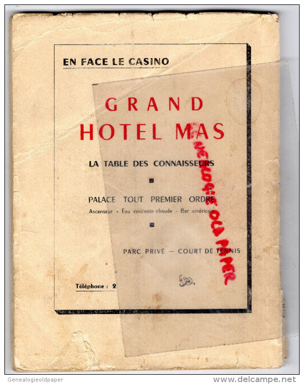 34 - LAMALOU LES BAINS-DEPLIANT TOURISTIQUE DU MIDI CEVENOL-LIBRAIRIE GILBERT MASSOL-1948 - Dépliants Touristiques