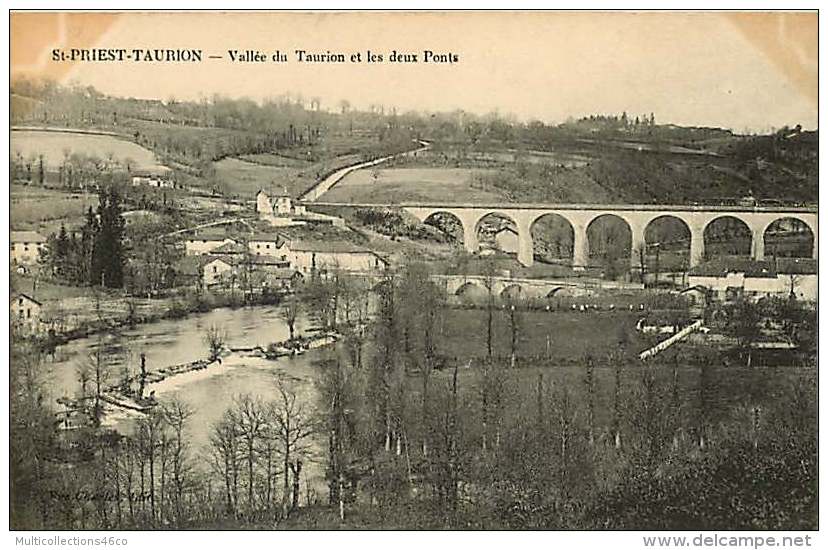 87 - 270616 - St-PRIEST_TAURION - Vallée Du Taurion Et Les Deux Ponts - Saint Priest Taurion