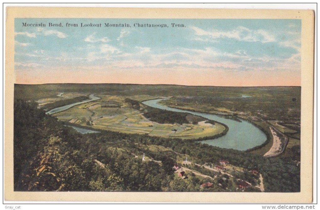 Moccasin Bend, From Lookout Mountain, Chattanooga, Tennessee, Unused Postcard [17904] - Chattanooga