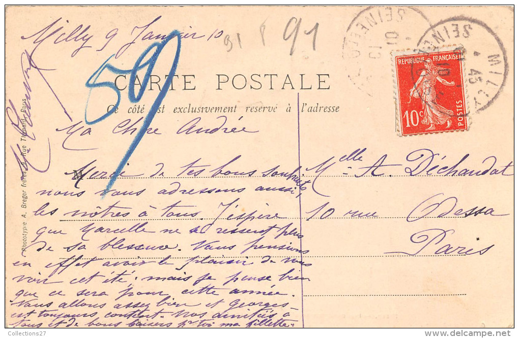 91- MILLY - INAUGARATION DE L'HÖTEL DE VILLE - 1895 - Milly La Foret