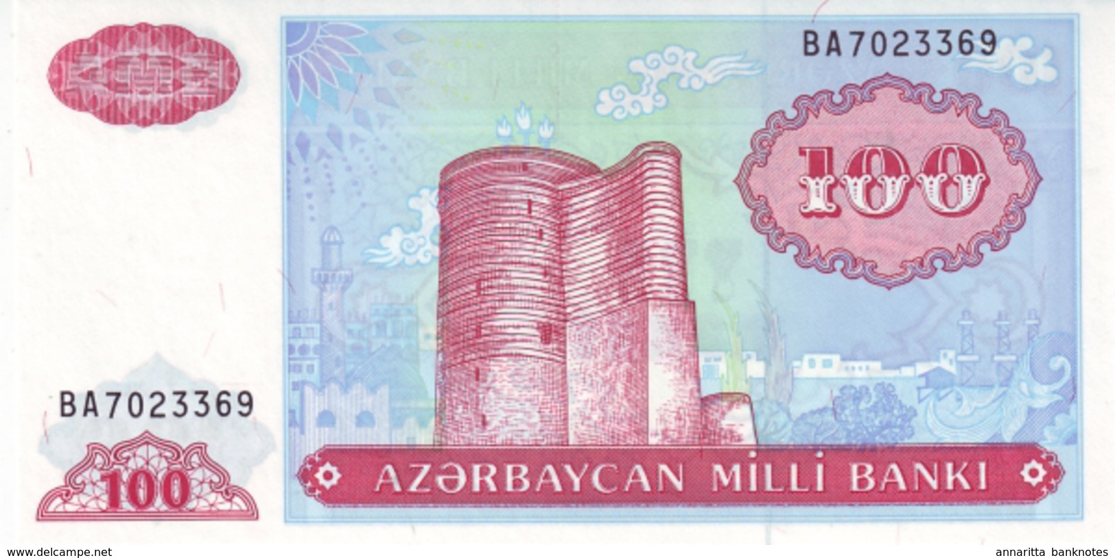 AZERBAIJAN 100 MANAT ND (1999) P-18b  [AZ308b] - Azerbaïjan