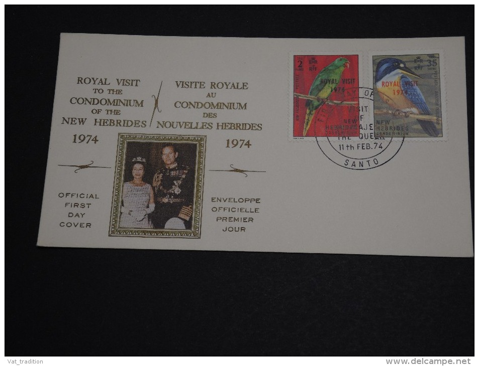 NOUVELLES HÉBRIDES - Enveloppe 1er Jour En 1974 - Oiseaux - A Voir - L 452 - Storia Postale