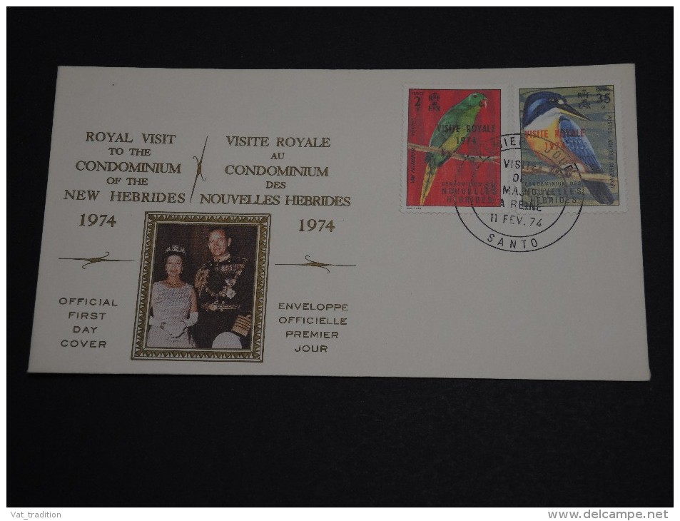 NOUVELLES HÉBRIDES - Enveloppe 1er Jour En 1974 - Oiseaux - A Voir - L 454 - FDC