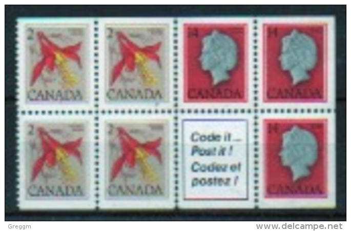 Canada Booklet Pane Containing Seven Stamps Plus A Label. - Booklets Pages