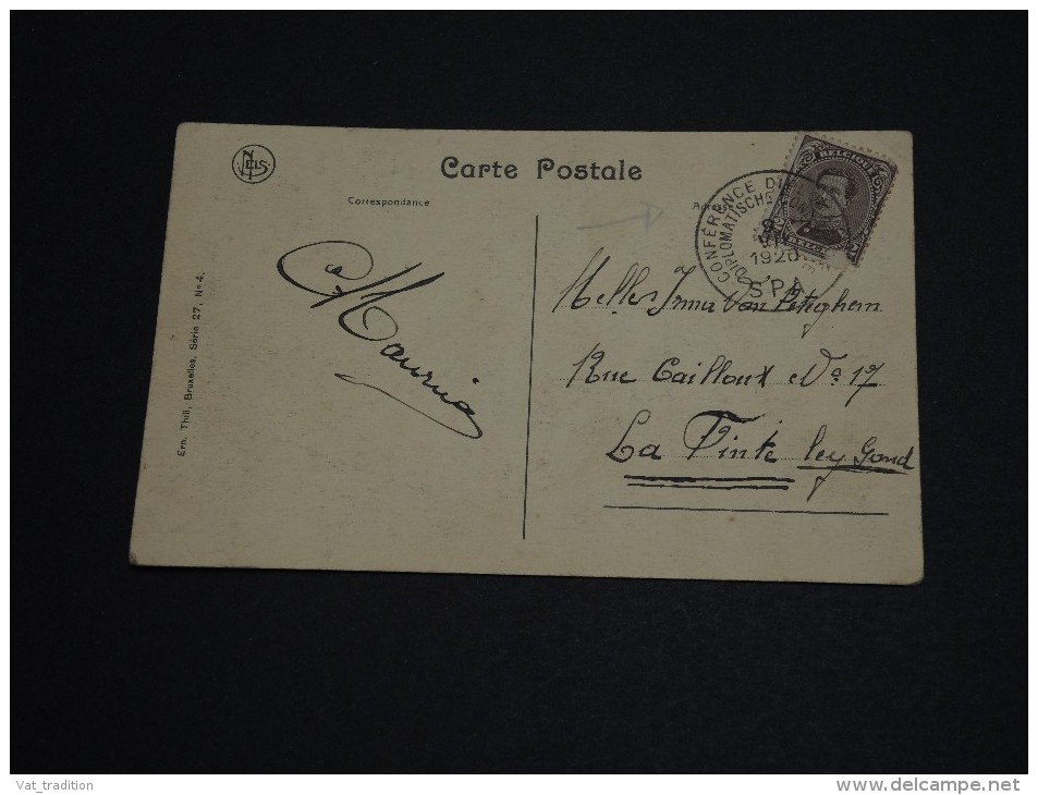BELGIQUE - Oblitération De Spa " Conférence Diplomatique" Sur Carte Postale En 1919 - A Voir - L 467 - Covers & Documents