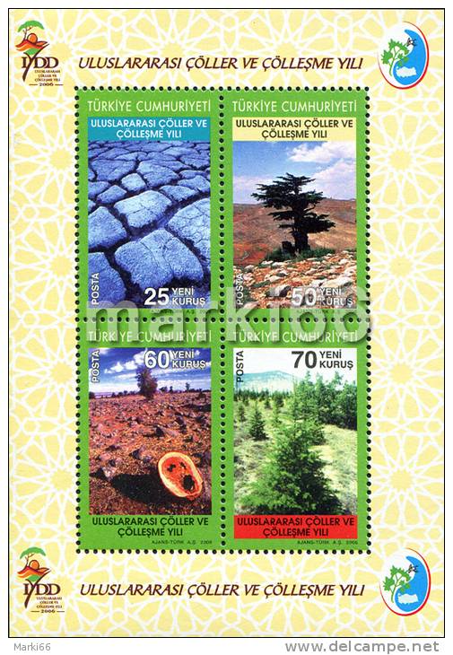 Turkey - 2006 - Intl. Year Of Deserts And Desertification - Mint Souvenir Sheet - Nuevos