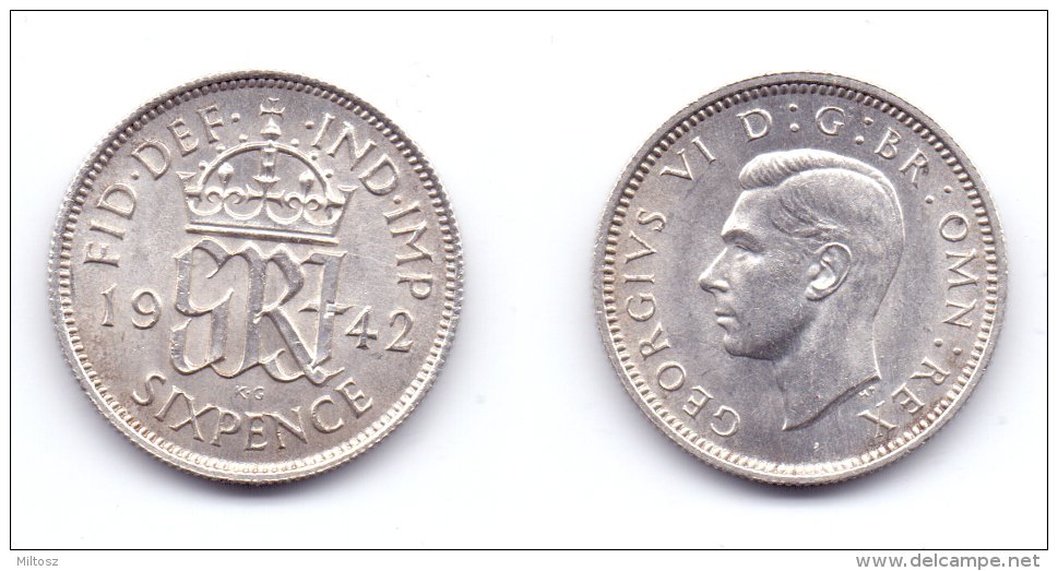 Great Britain 6 Pence 1942 - H. 6 Pence