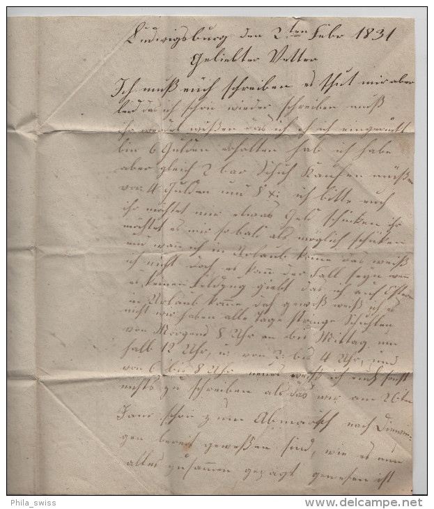 1831 Brief Von Ludwigsburg Nach Gaildorf - Vorphilatelie