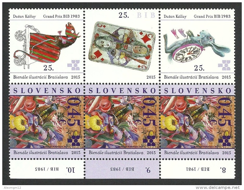 Slovakia, 0.45 E. 2015, MNH, Card, Rabbit, Horse - Unused Stamps
