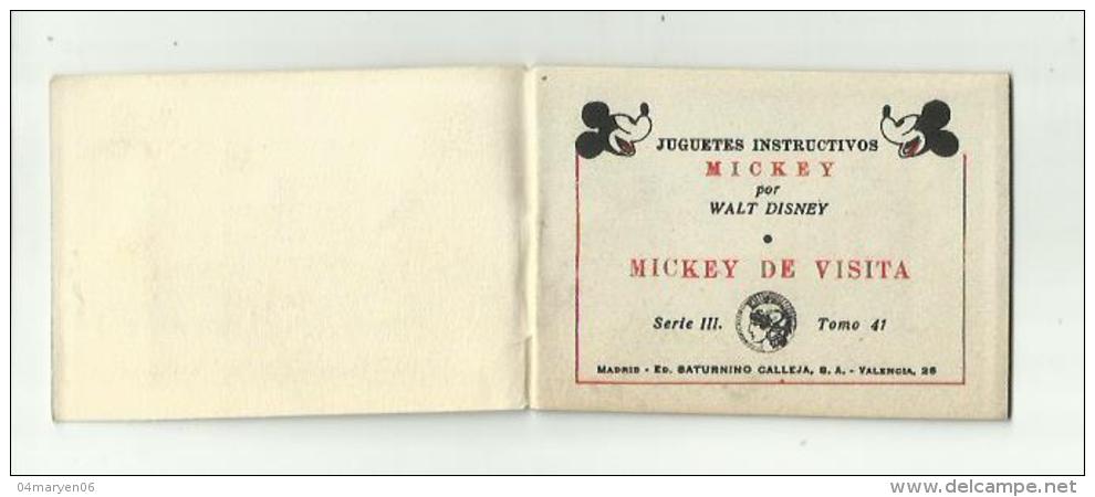 -  WALT  DISNEY - Copyright 1936  - "" MICKEY DE VISITA "" - TOMO 41 - Serie III - Autres & Non Classés