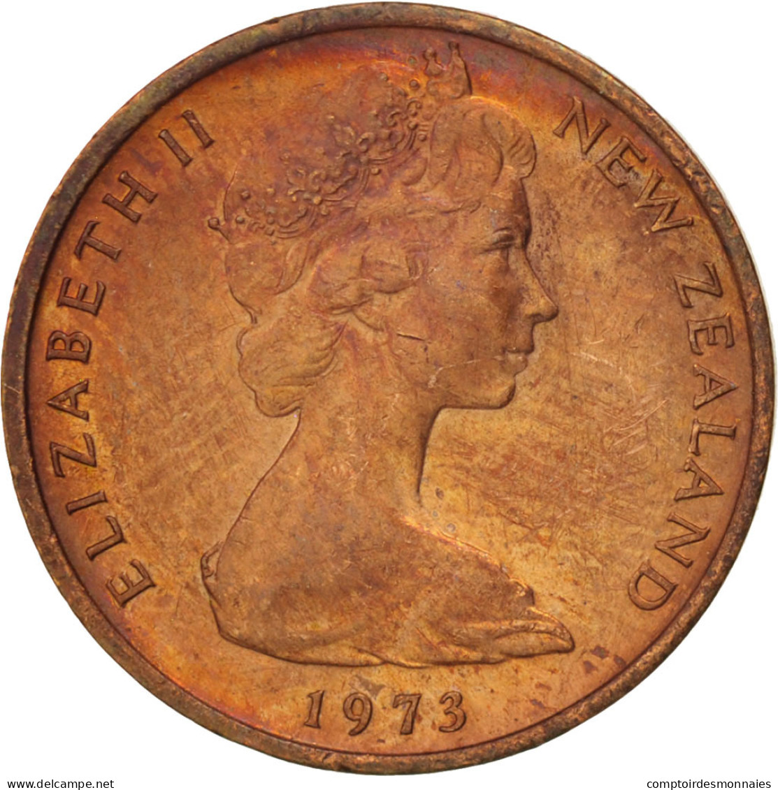 Monnaie, Nouvelle-Zélande, Elizabeth II, Cent, 1973, SPL, Bronze, KM:31.1 - Neuseeland