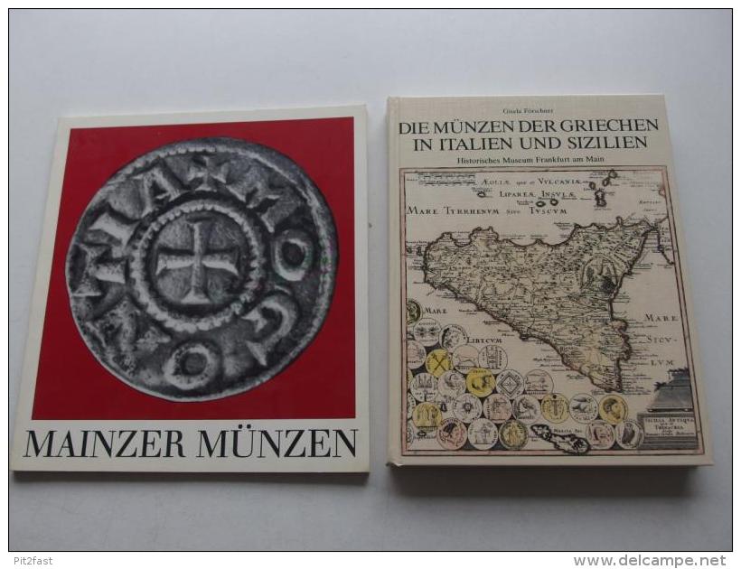 Mainzer Münzen , 1982 , Die Münzen Der Griechen In Italien Und Sizilien , 2 Bände - Numismatik / Münzkunde , Mainz !!! - Verzamelingen