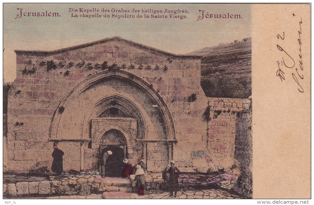 Ansichtskarte Von Jerusalem, österreichische Post Nach Rom (l015) - Levant Autrichien