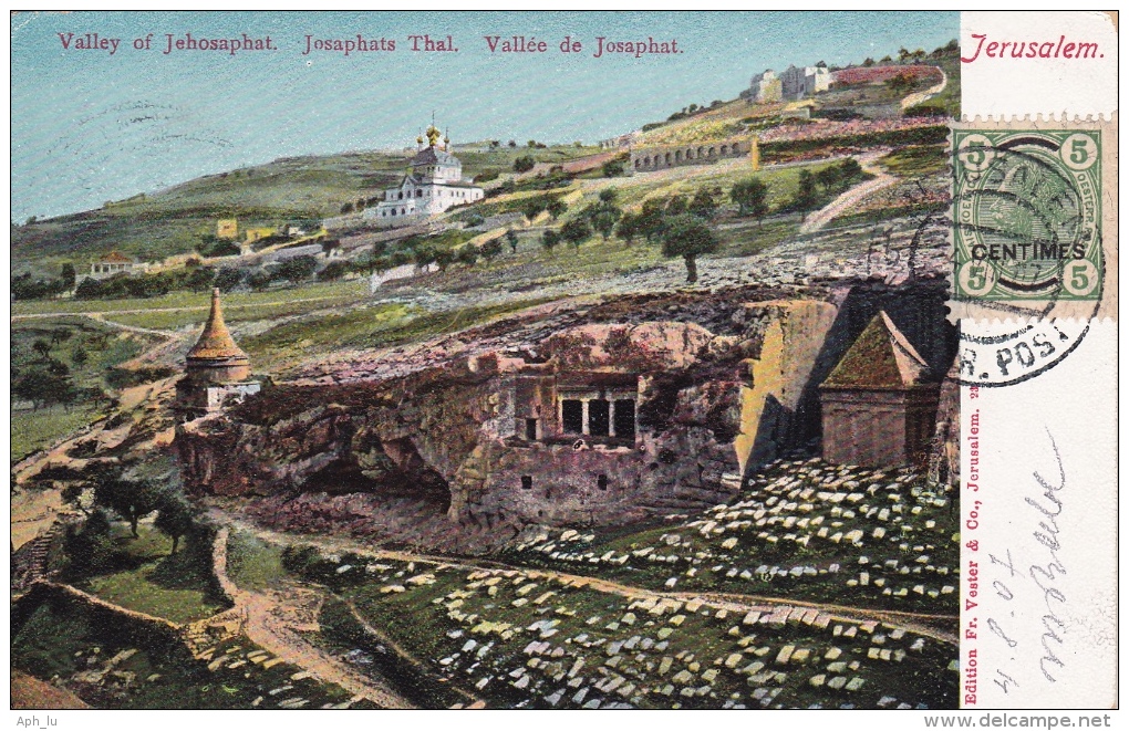 Ansichtskarte Von Jerusalem, österreichische Post Nach Rom (l016) - Levant Autrichien