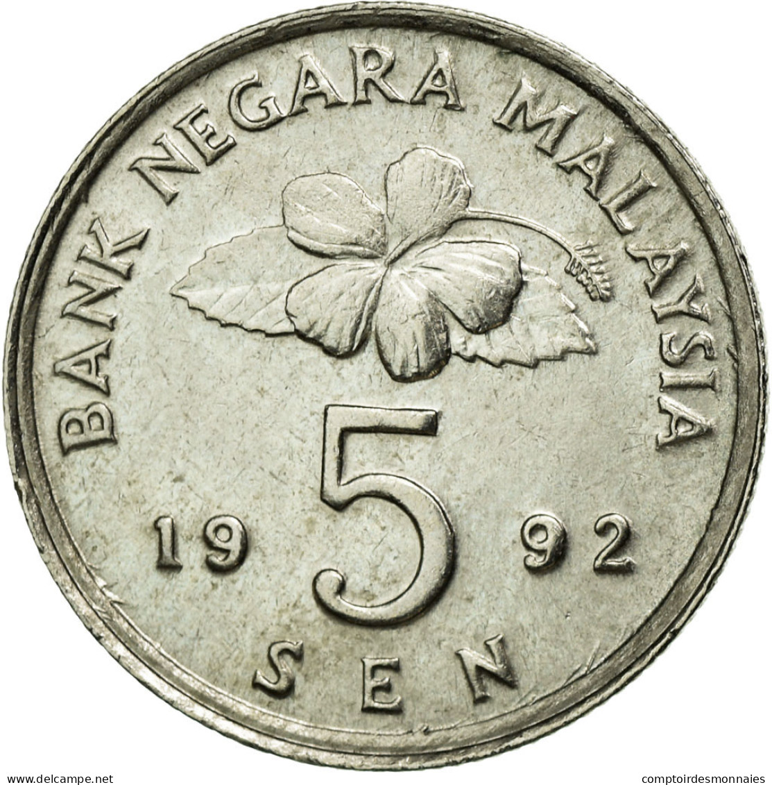 Monnaie, Malaysie, 5 Sen, 1992, TTB+, Copper-nickel, KM:50 - Maleisië