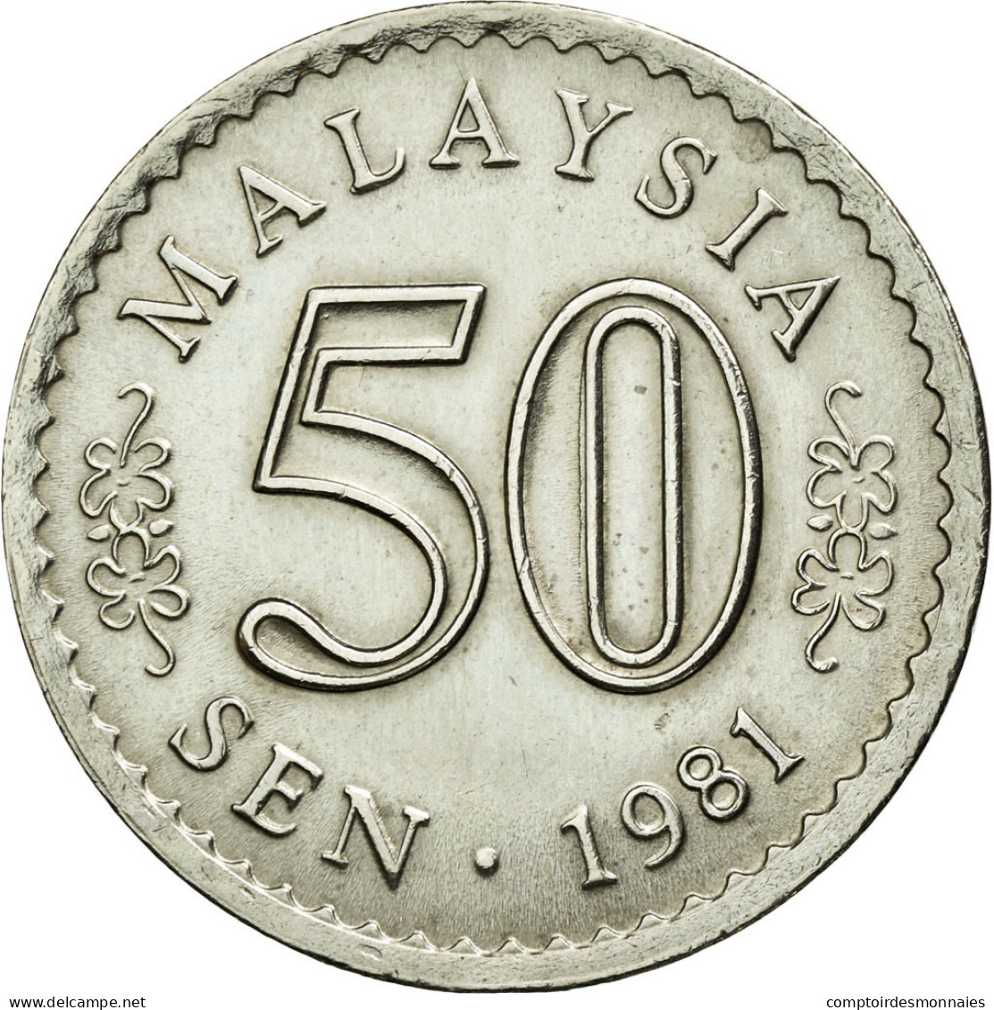 Monnaie, Malaysie, 50 Sen, 1981, Franklin Mint, TTB+, Copper-nickel, KM:5.3 - Malaysie