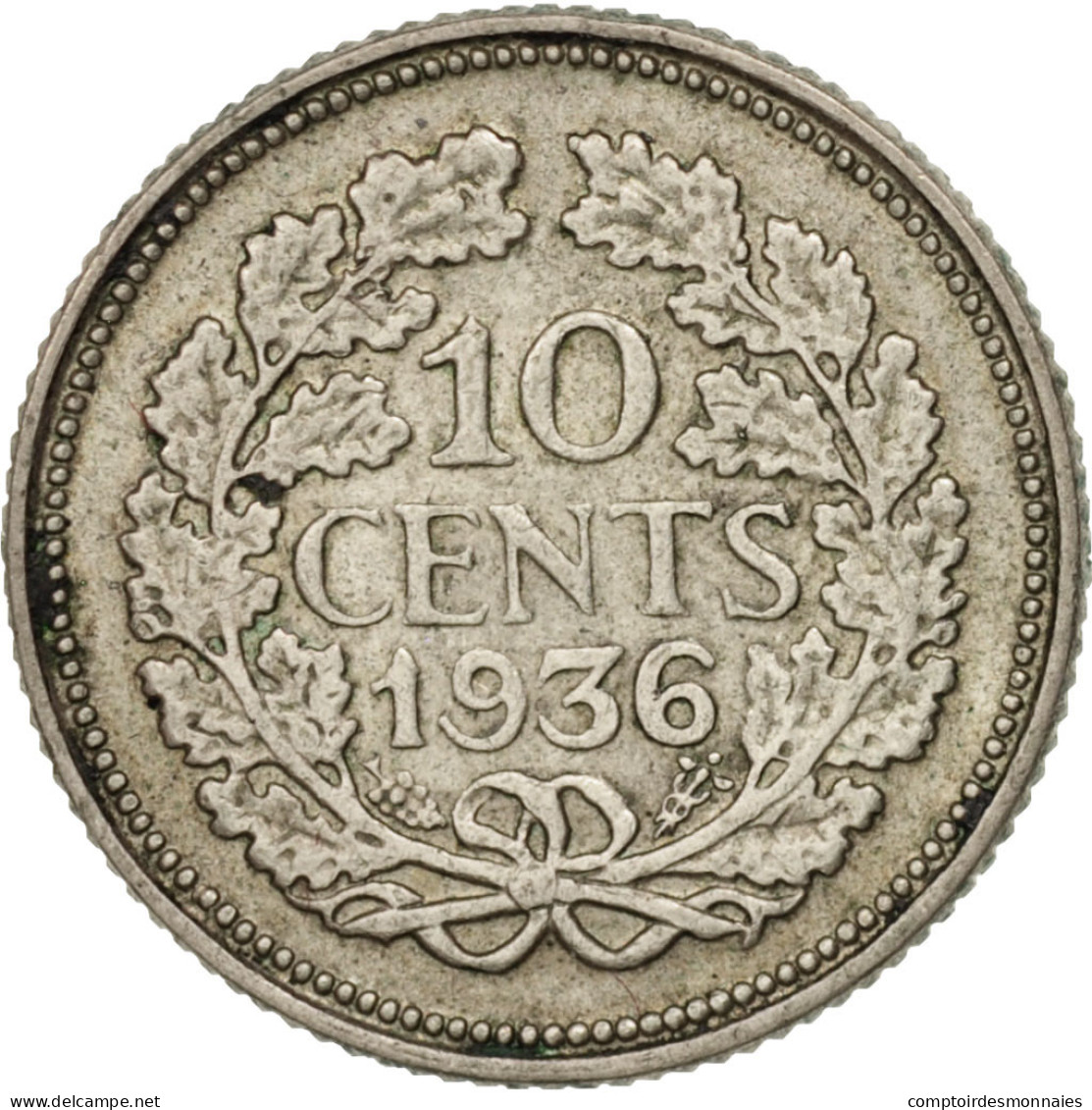 Monnaie, Pays-Bas, Wilhelmina I, 10 Cents, 1936, SUP, Argent, KM:163 - 10 Cent