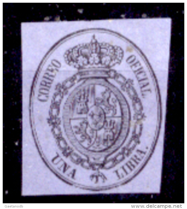 Spagna-107 - 1855 - Servizio - Y&T N. 8 (sg) NG - Privo Di Difetti Occulti - - Servizi