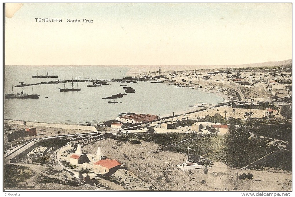 ESPAGNE CANARIES TENERIFE - PANORAMA De SANTA CRUZ Vers 1920 - Tenerife