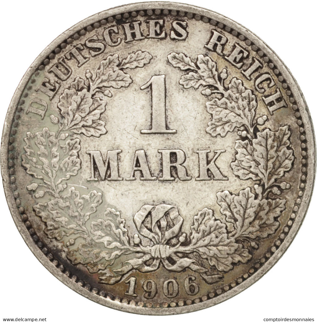 Monnaie, GERMANY - EMPIRE, Wilhelm II, Mark, 1906, Muldenhütten, TTB, Argent - 1 Mark