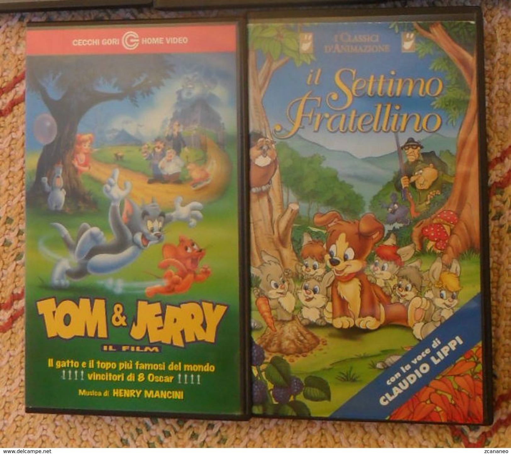 2 VHS CARTONI ANIMATI - IL SETTIMO FRATELLINO - TOM E JERRY - - Animatie