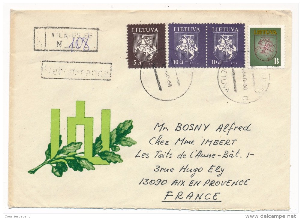 LITUANIE - 8 enveloppes, affranchissements divers, plupart FDC