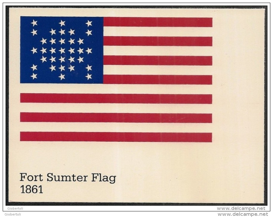 Stati Uniti/États-Unis/United States: Intero, Stationery, Entier, Evoluzione Della Bandiera USA, Evolution Of USA Flag, - Buste