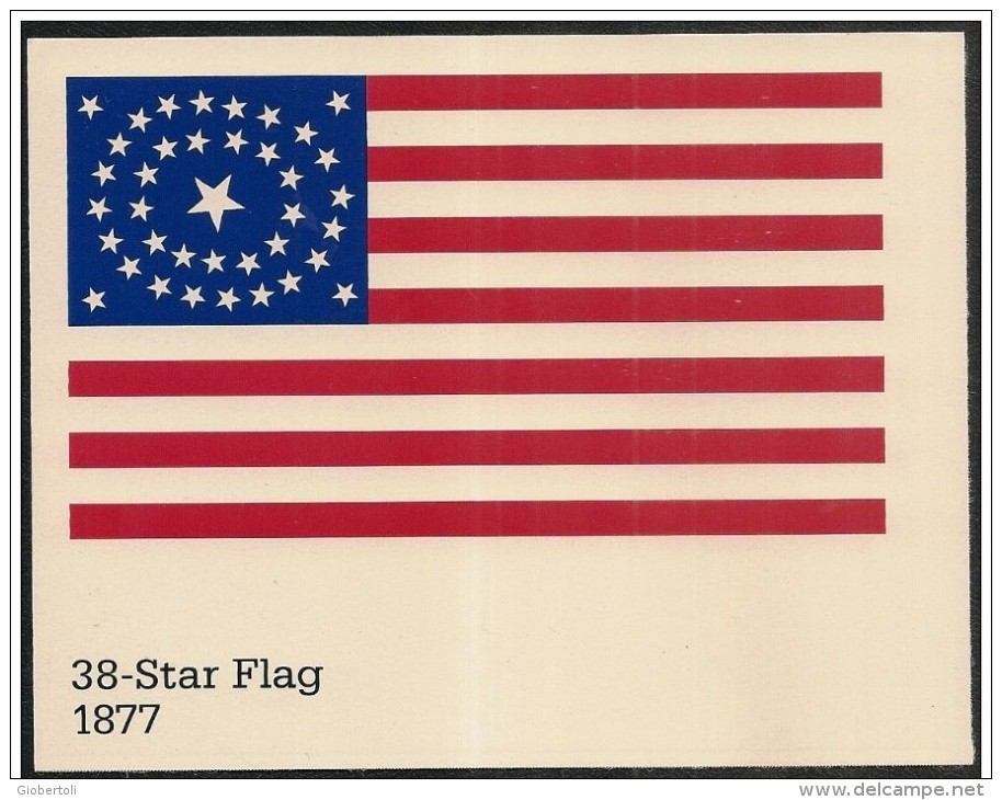 Stati Uniti/États-Unis/United States: Intero, Stationery, Entier, Evoluzione Della Bandiera USA, Evolution Of USA Flag, - Buste