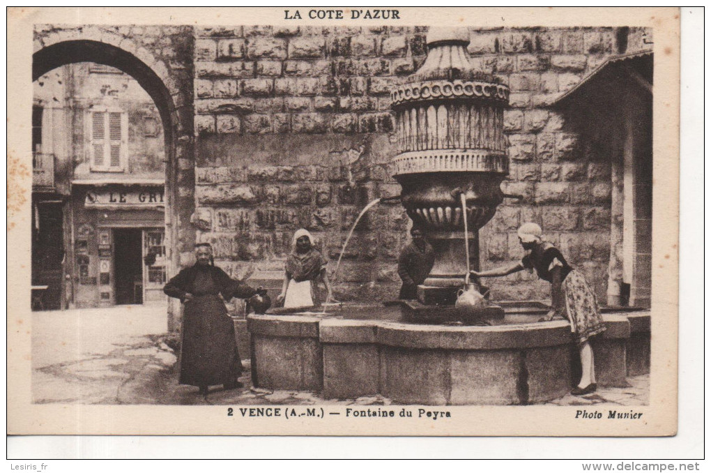 CPA - VENCE - FONTAINE DU PEYRA - 2 - MUNIER - ANIMEE - Vence