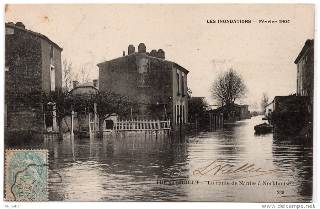 Trentemoult : Les Inondations De Février 1904 : La Route De Nantes à Norkhouse (editeur Non Mentionné, N°236) - Autres & Non Classés