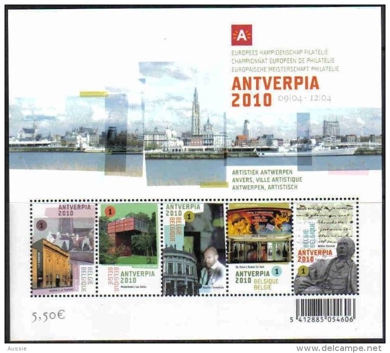 Belgique Belgium Belgie 2009 OCBn° 3904-3908 Bloc 169 *** MNH Cote 15 Euro  Antverpia 2010 - 1961-2001