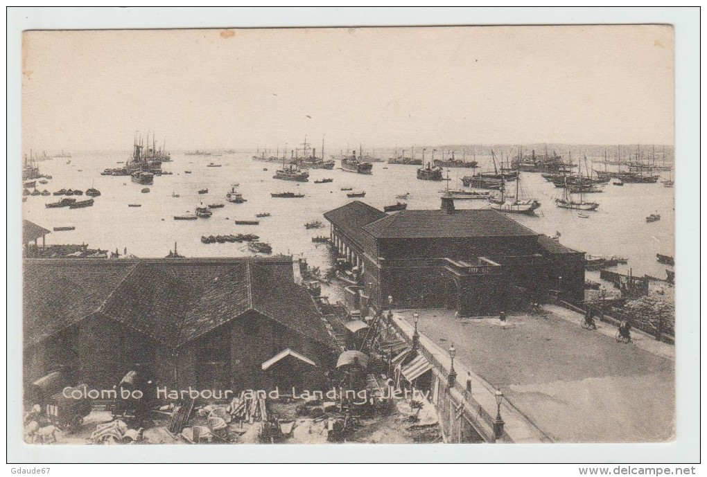 COLOMBO HARBOUR AND LANDING JETTY (SRI LANKA / CEYLAN) - Sri Lanka (Ceilán)