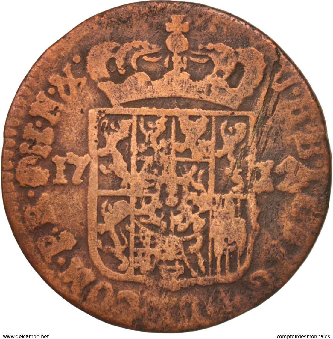 Monnaie, Pays-Bas Espagnols, NAMUR, Maximilian Emmanuel Of Bavaria, Liard, 1712 - Sonstige & Ohne Zuordnung